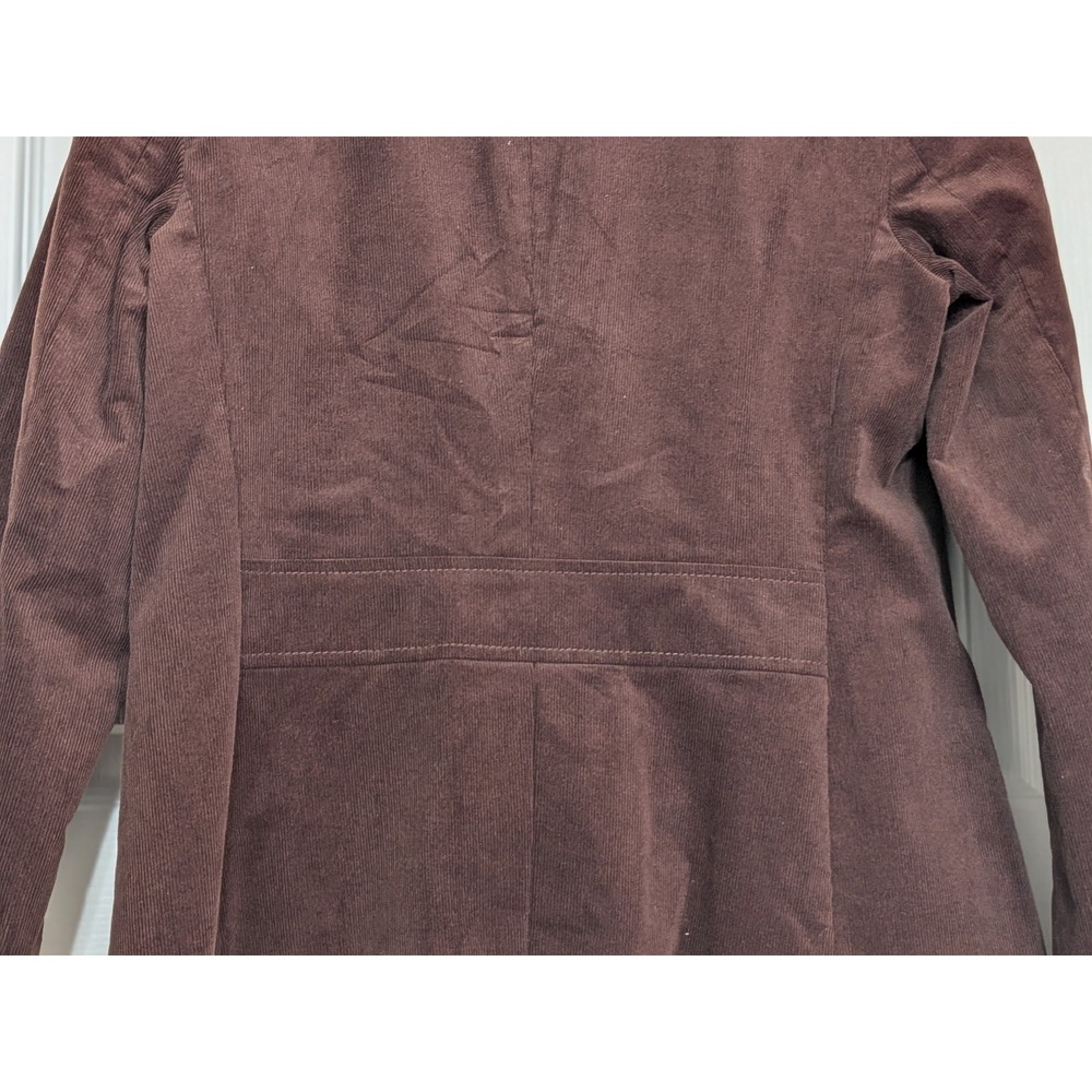 Talbots Women's Brown Corduroy Blazer Jacket Size 10 Classic Single Breasted - Picture 5 of 11